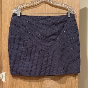 Banana Republic Charcoal Mini Skirt with Geometric Texture